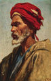 Un Arabe avec un turban rouge - Leopold Carl Müller — vista dell’opera
