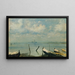 Vista di Mestre su Venezia, paesaggio lagunare - Leopold Carl Müller — quadro incorniciato alla parete