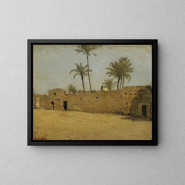 Il villaggio di Matarije - Leopold Carl Müller — quadro incorniciato alla parete