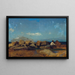 Costa marina con il Monte Pellegrino vicino a Palermo - Leopold Carl Müller — quadro incorniciato alla parete