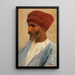 Portrait d'un Oriental avec un turban rouge - Leopold Carl Müller — quadro incorniciato alla parete