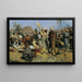 Mercato della canna da zucchero in Alto Egitto - Leopold Carl Müller — quadro incorniciato alla parete