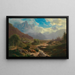 Paesaggio di alta montagna - Leopold Heinrich Voescher — quadro incorniciato alla parete