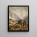 Chamois in alta montagna - Leopold Munsch — quadro incorniciato alla parete