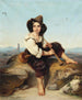 Un piccolo pastore che suona l'oboe presso l'acquedotto di Claudia sulla campagna romana - Leopold Pollak — vista dell’opera