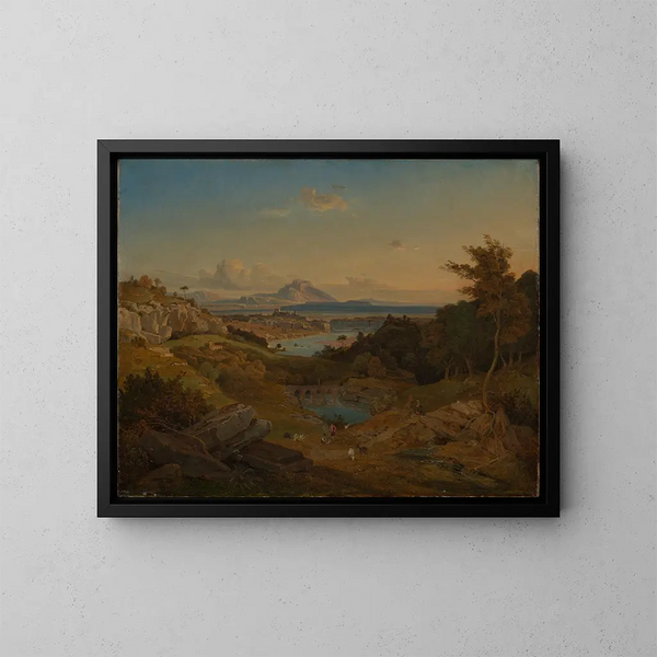 Paesaggio costiero dalmata - Leopold Rottmann — quadro incorniciato alla parete