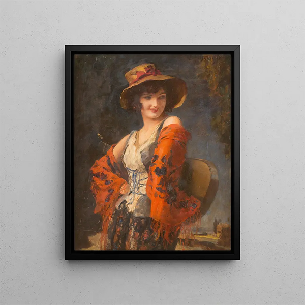 Leopold Schmutzler - Young woman with guitar.webp
