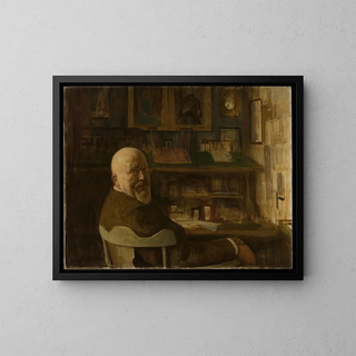 Leopold von Kalckreuth - Portrait of a man at the desk.webp