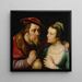 Gli amanti diseguali - Cornelis Cornelisz Van Haarlem — quadro incorniciato alla parete