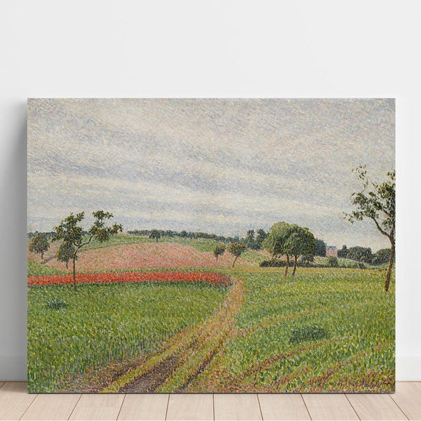 Riproduzione del dipinto I pendii di Thierceville, Tempo grigio - Camille Pissarro