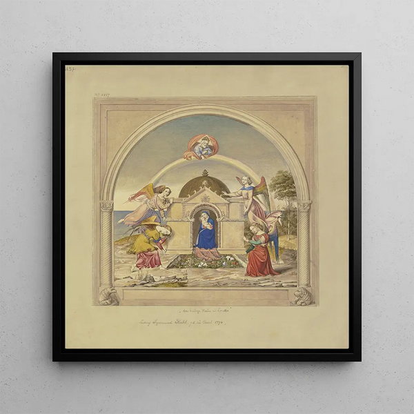 Les anges portent la maison de la Sainte Famille de Nazareth à Loreto - Ludwig Sigismund Ruhl