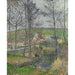 Riproduzione del dipinto Le rive della Viosne a Osny in tempo grigio, in inverno - Camille Pissarro