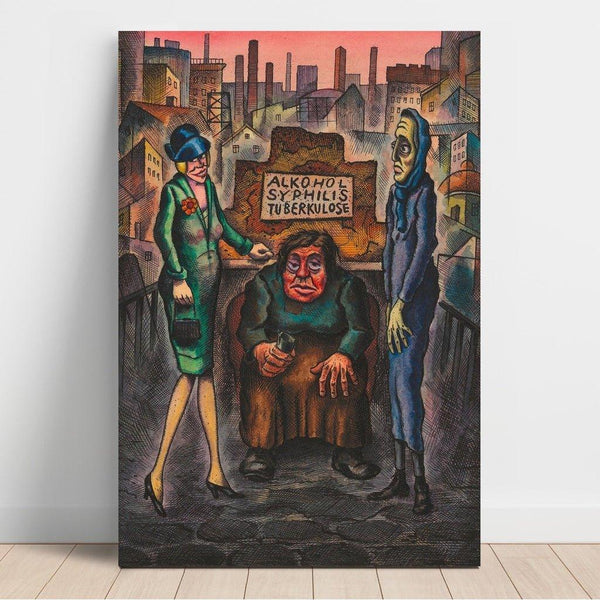 Les trois fléaux du peuple - Karl Wiener | Reproduction Tableau Décoration murale affiche copie