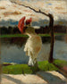 Dame à l'ombrelle au bord de la Loire - Lesser Ury — vista dell’opera