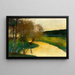 Paesaggio di ruscello autunnale nella luce della sera, Turingia - Lesser Ury — quadro incorniciato alla parete