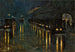 della stazione della metropolitana aerea Blowstraße di notte - Lesser Ury — vista dell’opera
