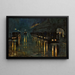 della stazione della metropolitana aerea Blowstraße di notte - Lesser Ury — quadro incorniciato alla parete