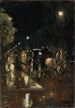 Rue la nuit sous la pluie à Berlin - Lesser Ury — vista dell’opera
