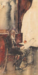 Lettore di giornali al caffè - Lesser Ury — vista dell’opera