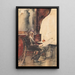 Lettore di giornali al caffè - Lesser Ury — quadro incorniciato alla parete
