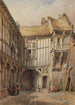 Cour de la maison au n°29 Rue de la Tannerie Abbeville Somme France, dit du règne de François Ier - Lewis John Wood — vista dell’opera