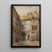 Cour de la maison au n°29 Rue de la Tannerie Abbeville Somme France, dit du règne de François Ier - Lewis John Wood — quadro incorniciato alla parete