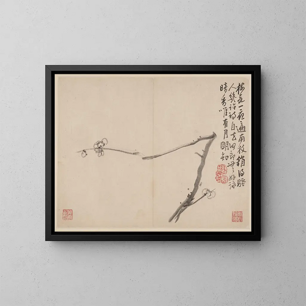 Album di pruni in fiore Pl2 - Li Fangying — quadro incorniciato alla parete