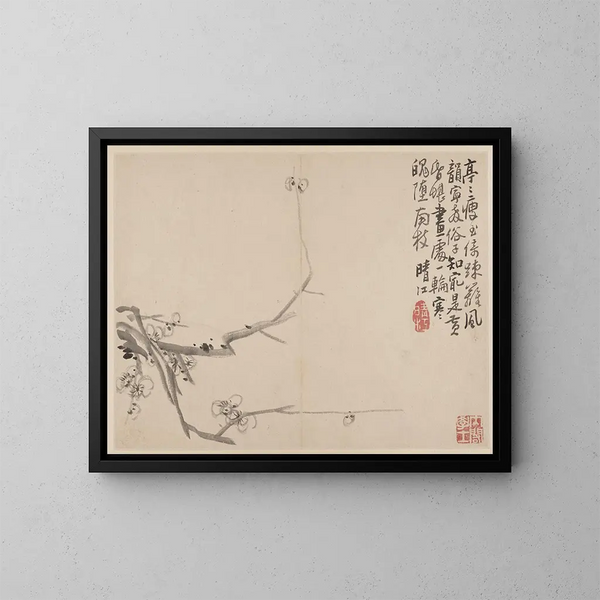 Album di prunus in fiore - Li Fangying — quadro incorniciato alla parete