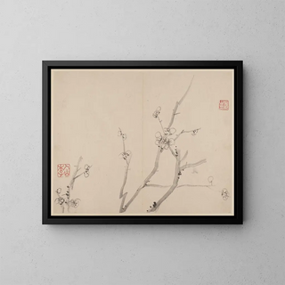 Album di prunus in fiore - Li Fangying — quadro incorniciato alla parete