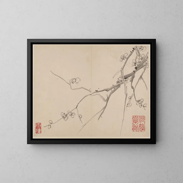 Album di prunus in fiore - Li Fangying — quadro incorniciato alla parete