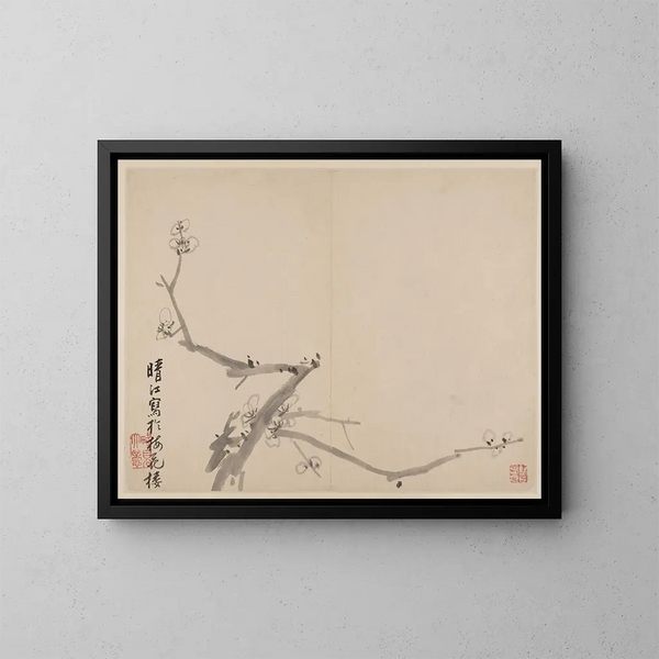 Album di prunus in fiore Pl7 - Li Fangying — quadro incorniciato alla parete