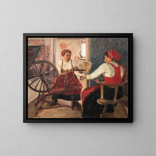 Le filatrici - Lilly Segerdahl — quadro incorniciato alla parete