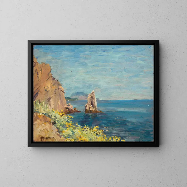Vista tra Jalta e Gursuf - Lilly Walther — quadro incorniciato alla parete