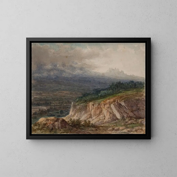 Paesaggio - Lluís Rigalt — quadro incorniciato alla parete
