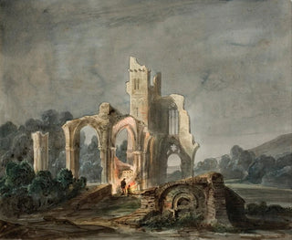 Llus Rigalt - Night Landscape with Gothic Ruins.webp