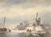 Paesaggio invernale con fiume ghiacciato - Lodewijk Johannes Kleijn — vista dell’opera