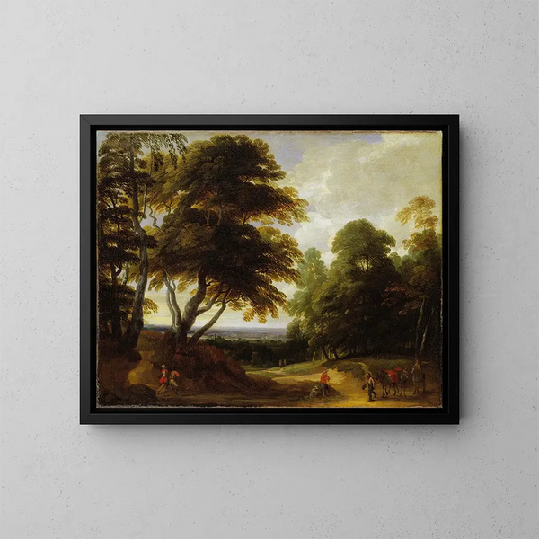 Al bordo della foresta - Lodewijk de Vadder — quadro incorniciato alla parete