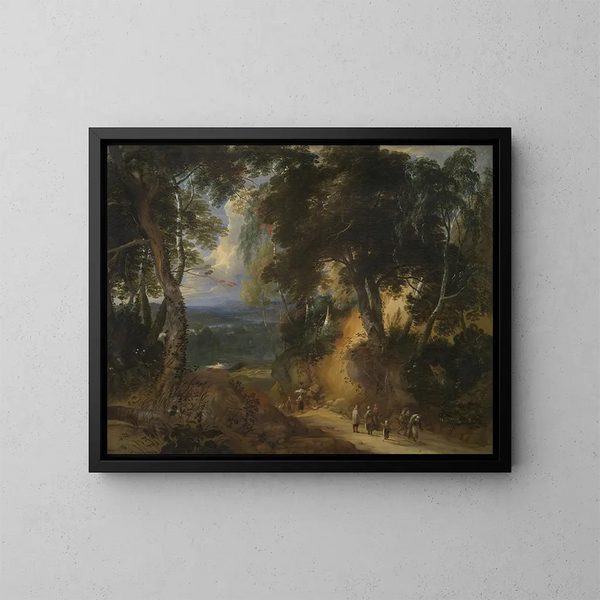 La foresta di Soignes - Lodewijk de Vadder — quadro incorniciato alla parete