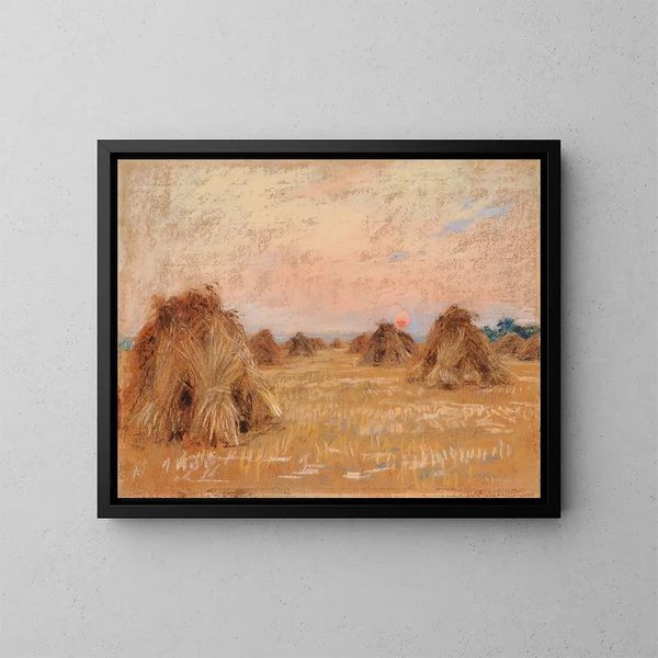 Fine giornata - Léon Augustin Lhermitte — quadro incorniciato alla parete