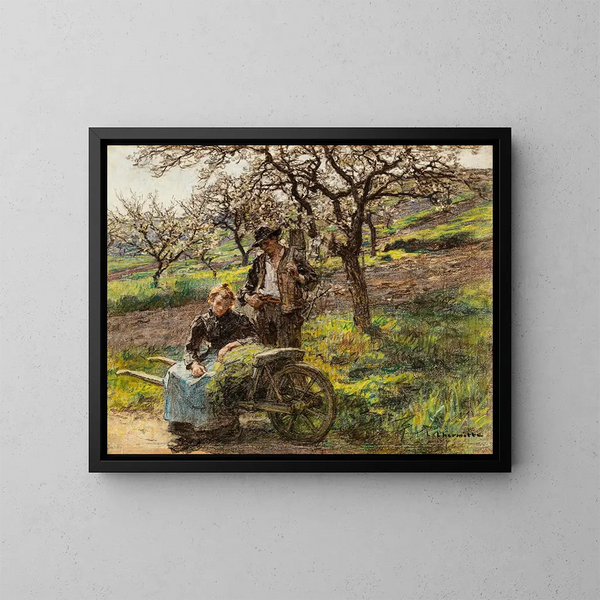 Idylle - Léon Augustin Lhermitte — quadro incorniciato alla parete