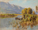 La Dent du Chat au lac du Bourget - Léon Augustin Lhermitte — vista dell’opera