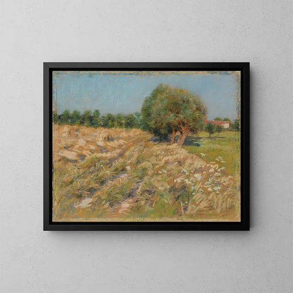 Il sentiero della fattoria - Léon Augustin Lhermitte — quadro incorniciato alla parete