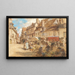 Il mercato nel vecchio Bourges - Léon Augustin Lhermitte — quadro incorniciato alla parete