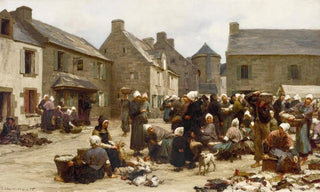 Lon Augustin Lhermitte - Le march de Ploudalmzeau.webp