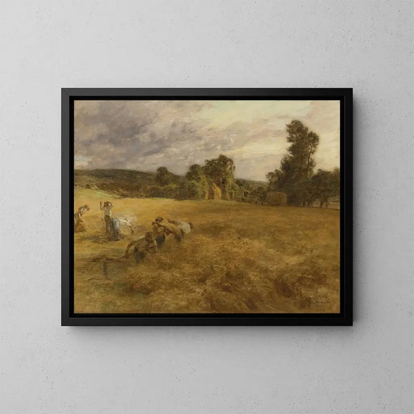 L'orage en moisson - Léon Augustin Lhermitte — quadro incorniciato alla parete