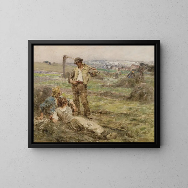 Repos pendant la fauche - Léon Augustin Lhermitte — quadro incorniciato alla parete
