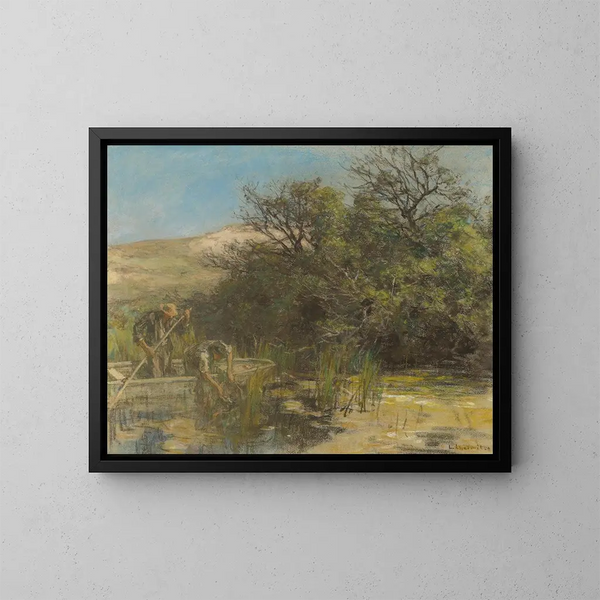 Gli acchiappagrenouille - Léon Augustin Lhermitte — quadro incorniciato alla parete