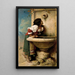 Giovane ragazza romana a una fontana - Léon Bonnat — quadro incorniciato alla parete