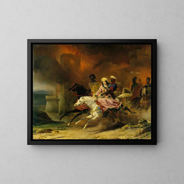 Rebecca e Brian de Bois-Guilbert - Léon Cogniet — quadro incorniciato alla parete