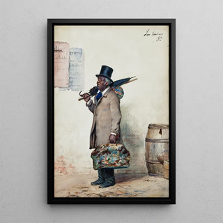 Lon Delachaux - A Black Man Carrying a Carpet Bag Going Home to Georgia.webp